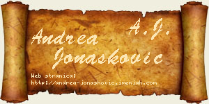 Andrea Jonašković vizit kartica